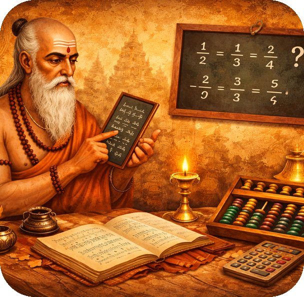 Vedic scholar teaching mathematics from the sutras